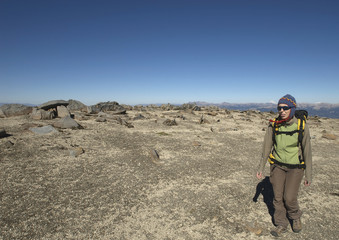 walking in a deserted area (volcàn batea mahuida - argentina)
