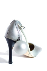 silver shoes