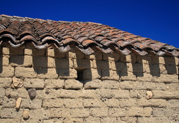 Tegole di casa rurale della Sardegna
