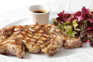 food on a white plate