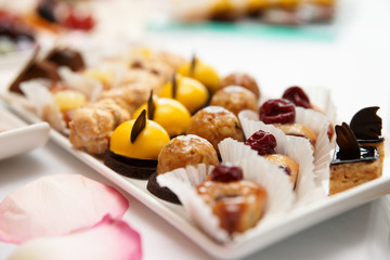 Sweets on banquet table