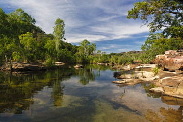 Fototapeta na wymiar Powyżej Twin Falls, Park Narodowy Kakadu, Australia