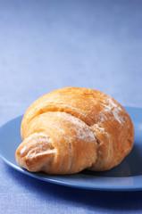 Croissant on plate