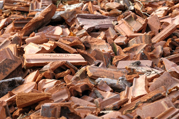 Gravats de tuiles rouges