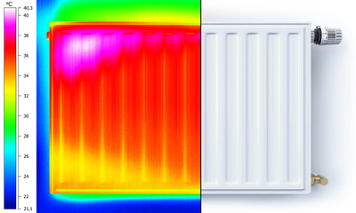 Radiator thermal imaging half