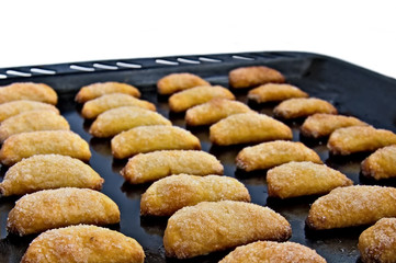 Homemade cookies in the pan