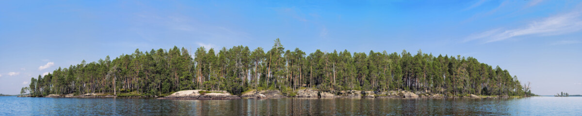 Obraz premium forest rock island
