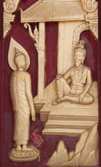 Thai art carving and painting