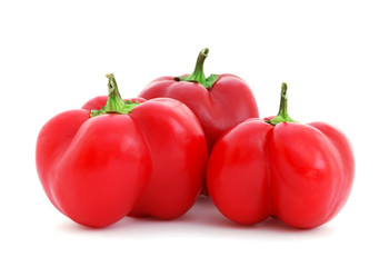 Sweet peppers on white background