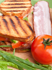 Bacon, lettuce and tomato BLT sandwiches