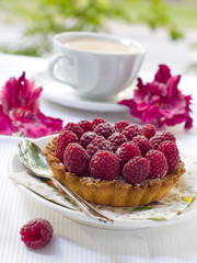 fresh raspberry tart