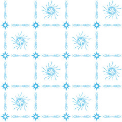 blue vector seamless tracery on white