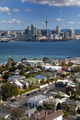 Schilderijen op glas The City of Auckland in New Zealand from Mount Victoria. © Kingsman