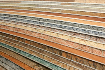 The samples of collection linoleum