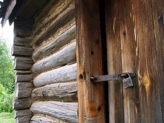 An old rural block house