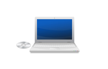 Modern laptop - vector illustration