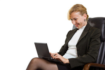 Business woman with laptop