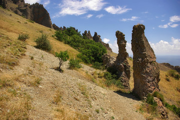 To the top of the Kara-Dag.