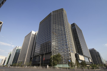 Fototapeta premium Financial street in Beijing, china
