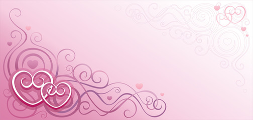 Love abstract background pink