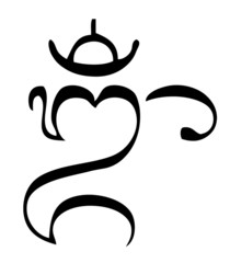 bali omkara vector symbol
