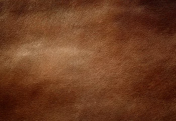 Fotobehang Brown shiny leather texture. © pashabo