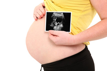Pregnant Belly and Ultrasound