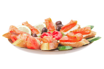 small salmon sandwiches