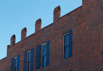 1800s brick building face