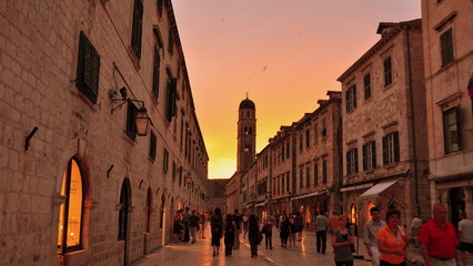 Sunset in Dubrovnik, Croatia