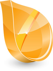 Bright orange leaf