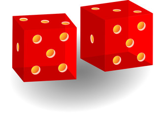 3d glass casino cubes