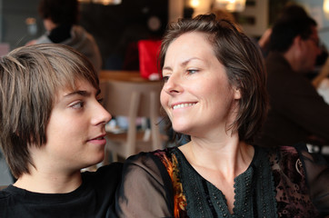 Naklejka premium mère et fils