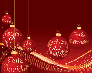 text christmas balls