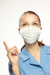 medical doctor in the surgeon's mask