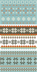 3 snowflake knitting, patterns
