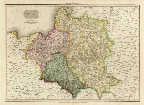Fototapeta Old map