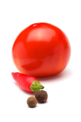 Tomato, spices, chili pepper