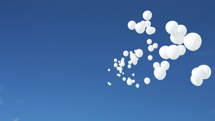 balloons on the sky background