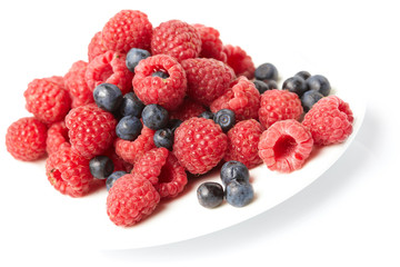 fresh berries on the plate