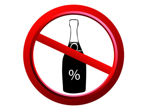 Alkohlverbotsschild