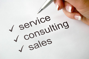 service - consulting - sales