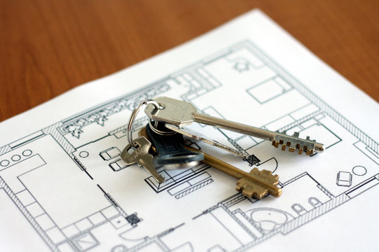 Keys on the plan of flat