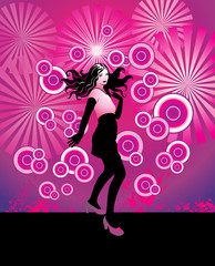 Beautiful girl dancing.