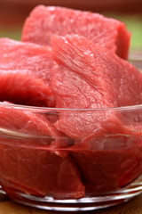 raw beef tenderloin chunks