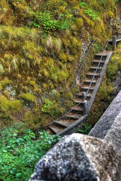 Stairs leading to Onita Gorge Trail