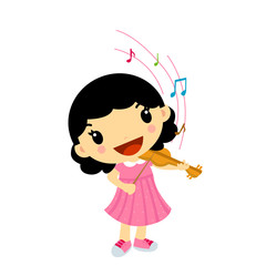 a girl playing violin