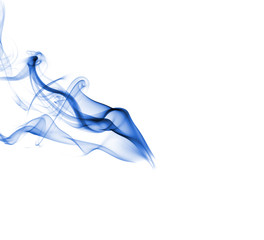 A colorful and abstract smoke, isolated in white background
