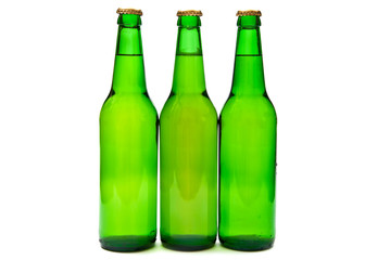 Fresh beer in bottles