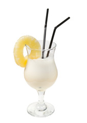 tropical pineapple cocktai. isolated